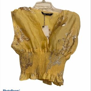 Zara yellow top